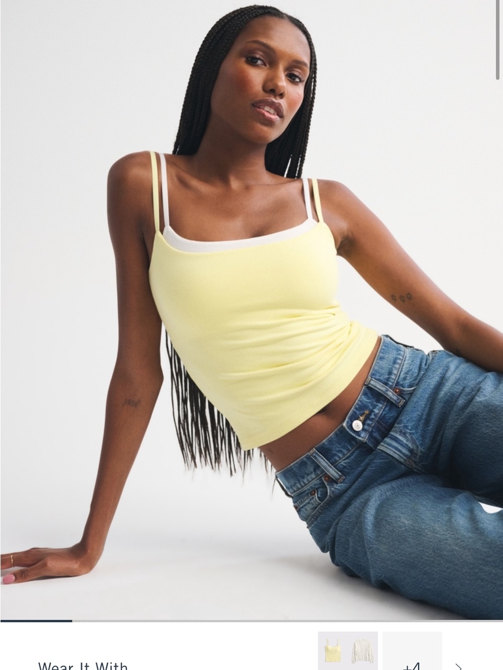 A&F Bra Free Double Lined 90s Cami